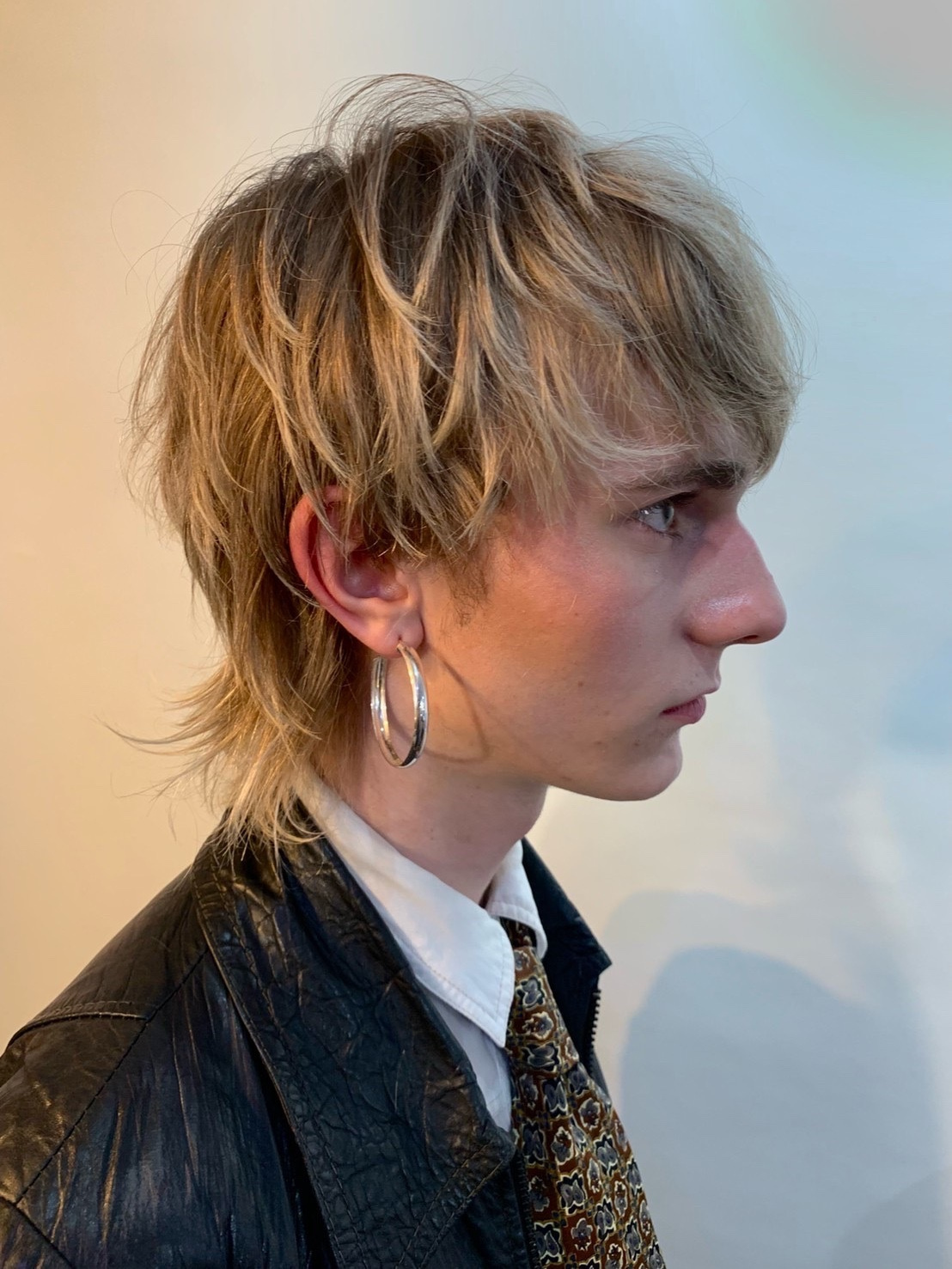 メンズウルフ　マレットヘア